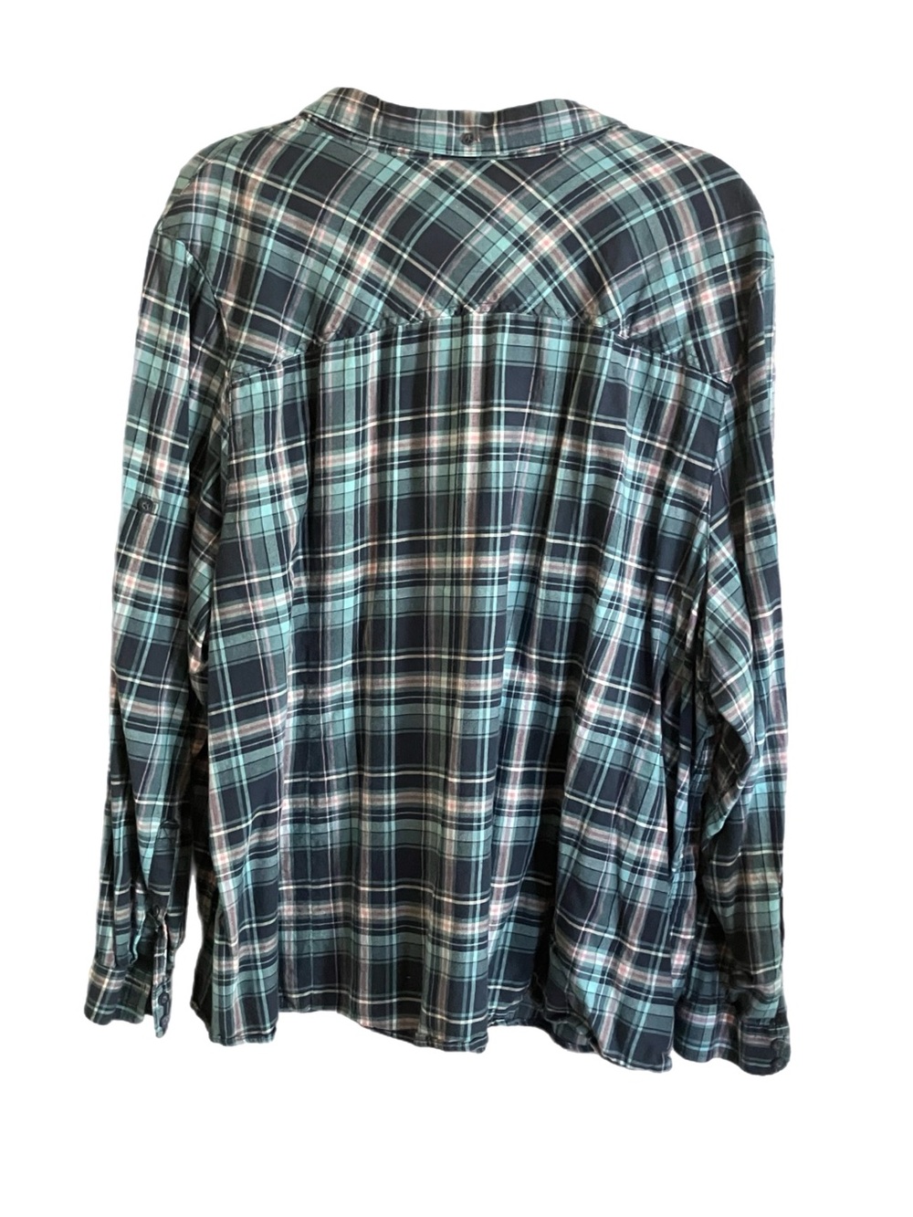 L.L. Bean 100% Cotton Plaid Button Down Shirt Plus Size 3X-EXT - Picture 4 of 5